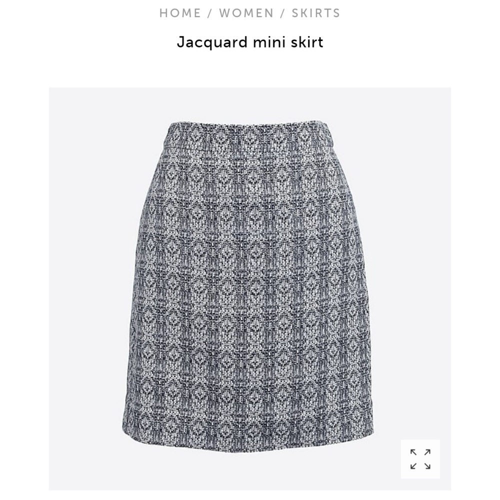 J Crew Jacquard Mini Skirt